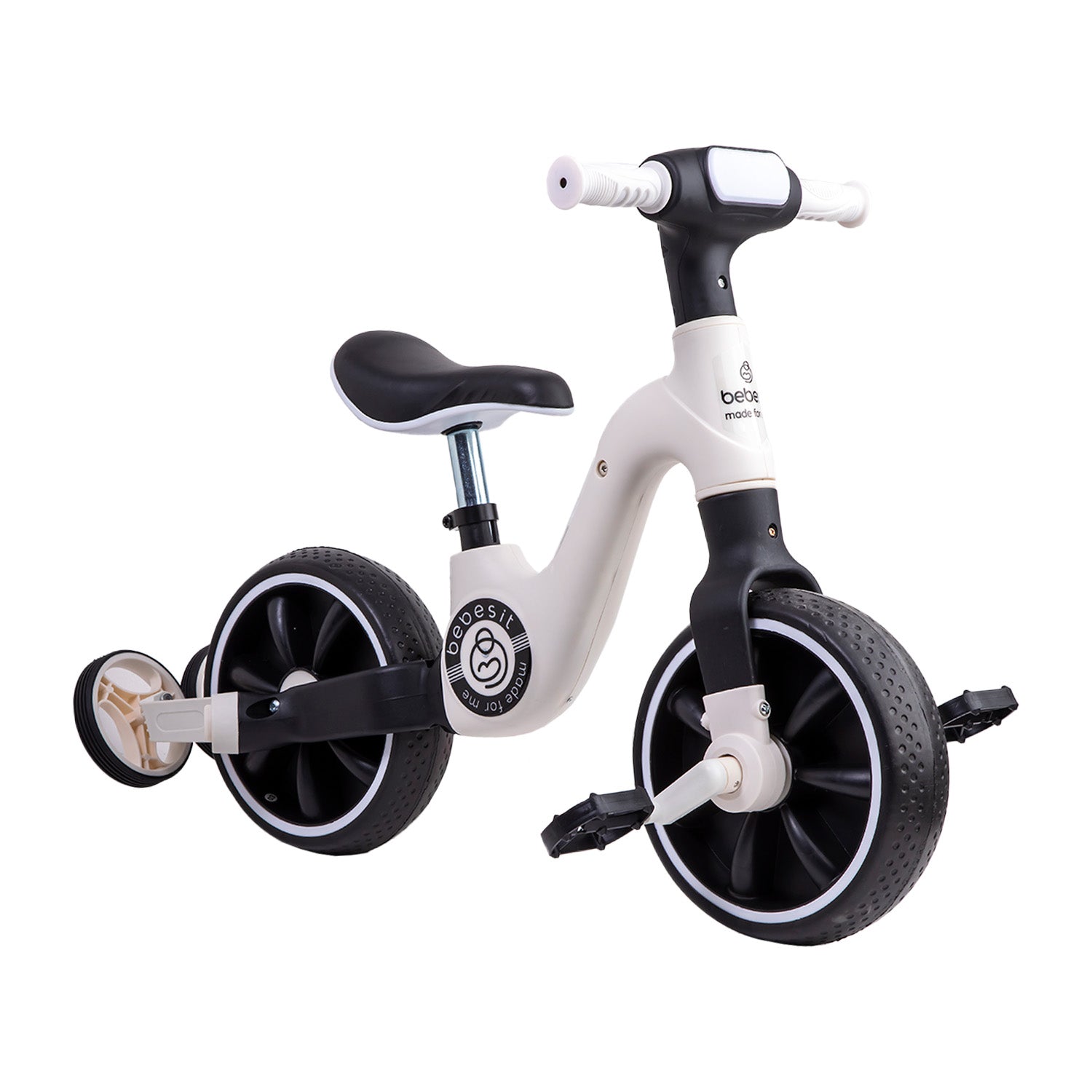 Triciclo Bicicleta Aprendizaje Pedales 2 en 1 XT05 Blanco