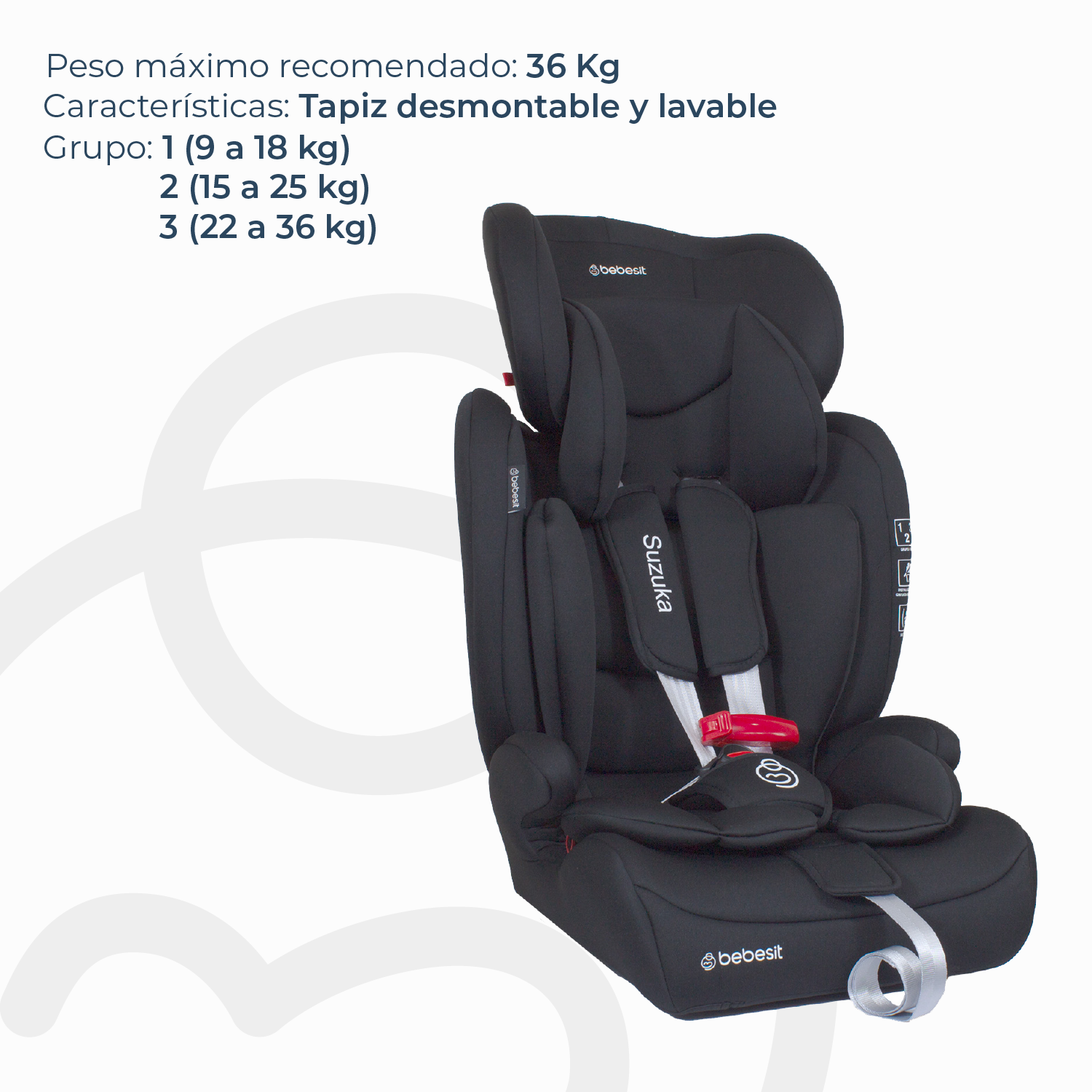 Silla de Auto Butaca Suzuka Negra