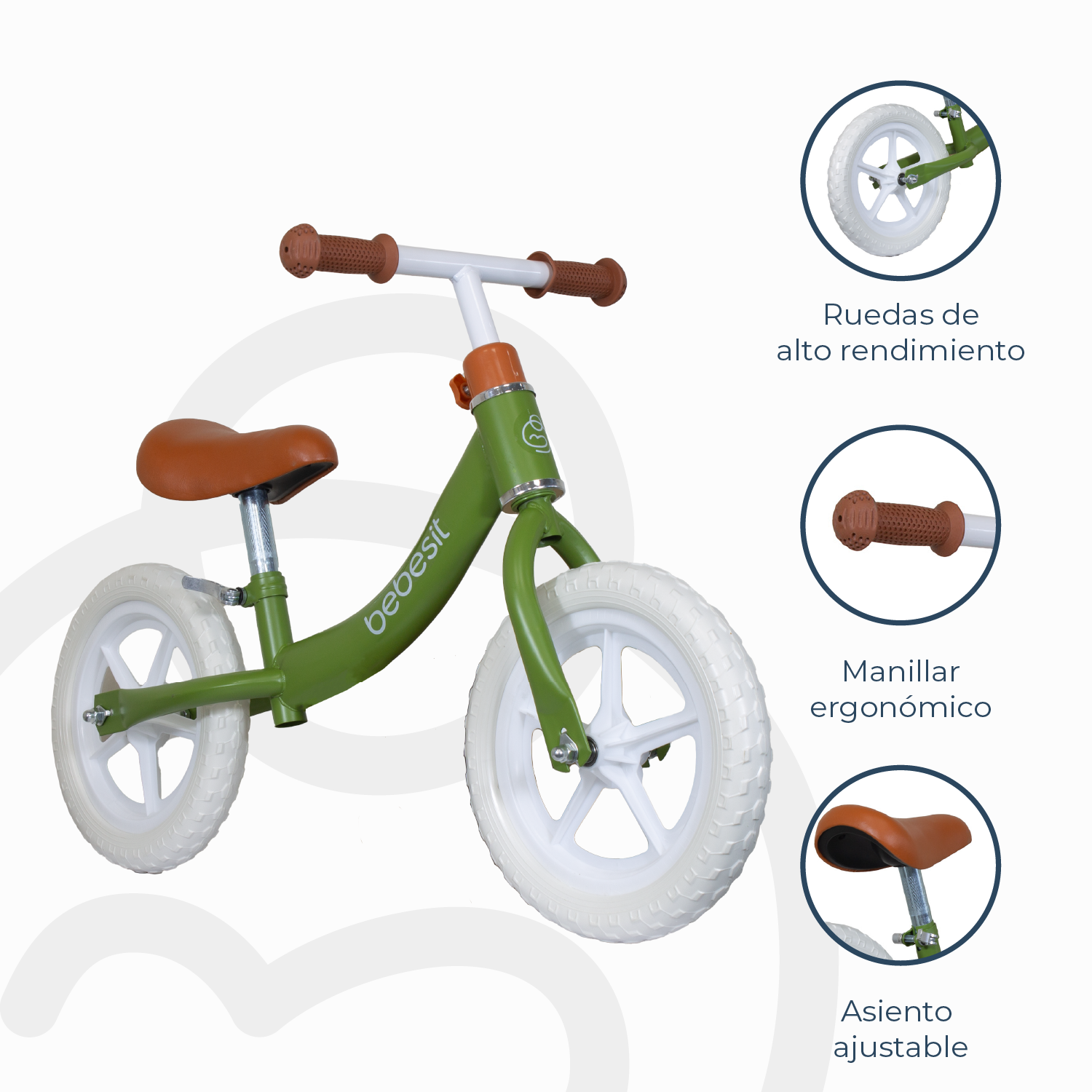 Bicicleta De Aprendizaje Ride Verde Bebesit