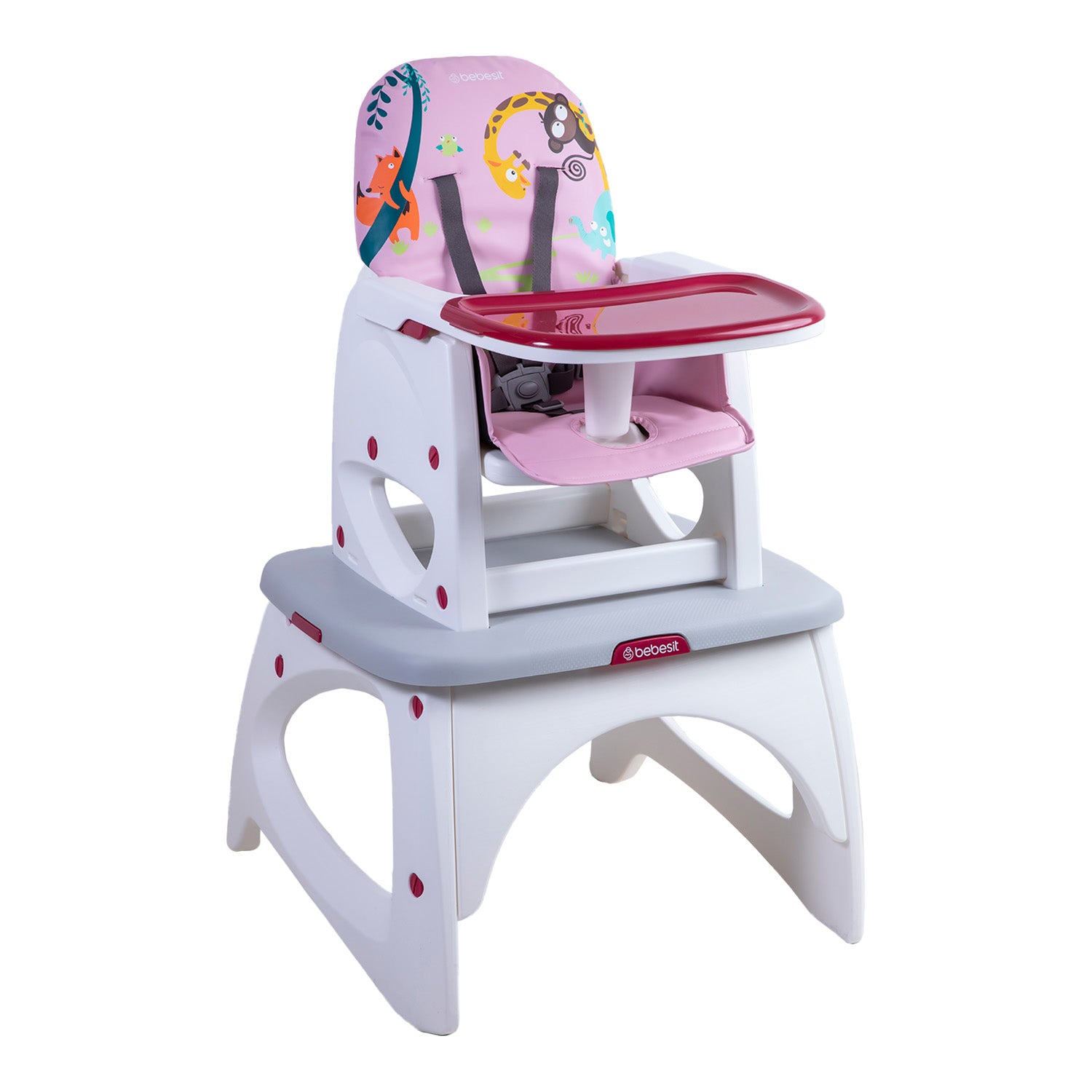 Silla de Comer Escritorio Balancin Eat&Swing Rosada Bebesit