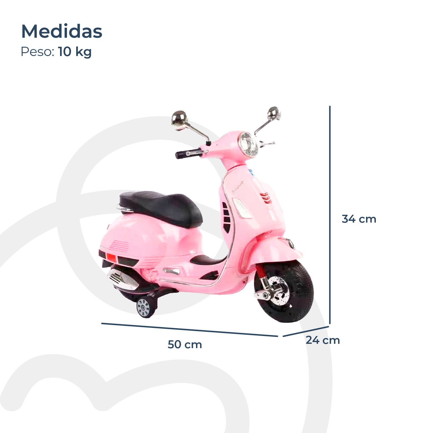 Moto a Batería Scooter II Bebesit Rosada