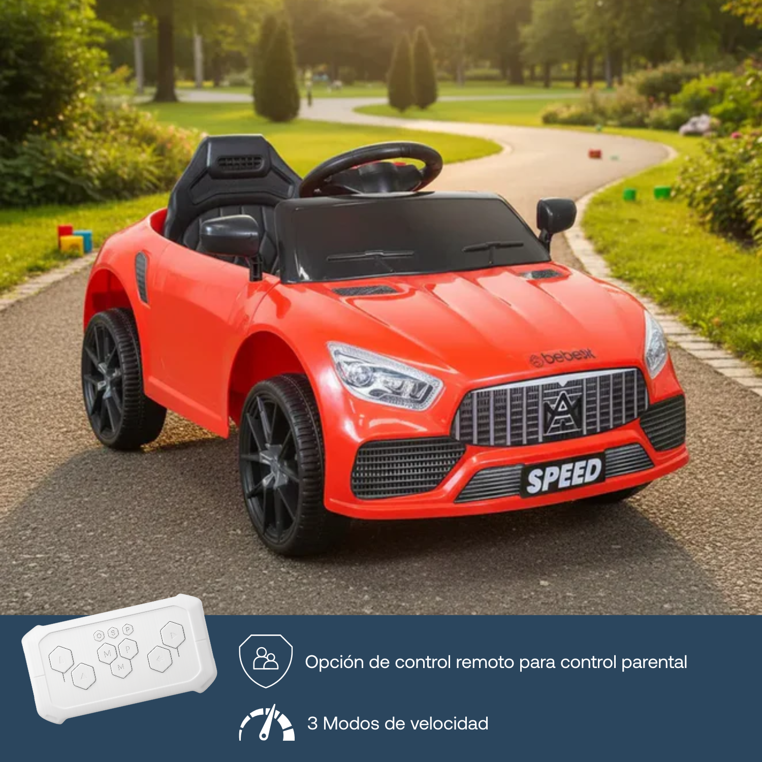 Auto Eléctrico Meche Premium Niños Niñas Infantil Rojo