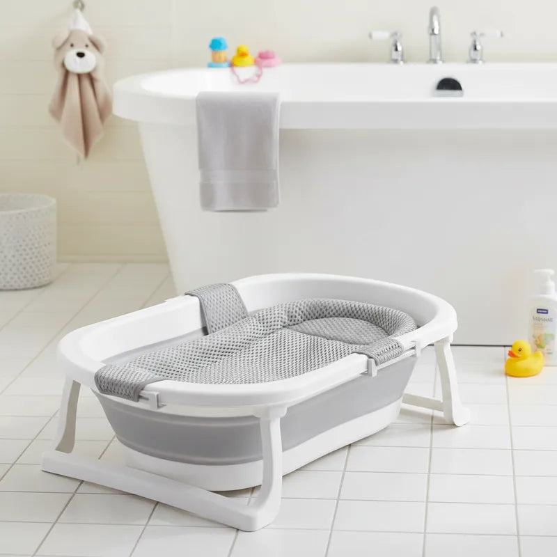 Bañera Plegable Bebe con Hamaca Jelly Gris