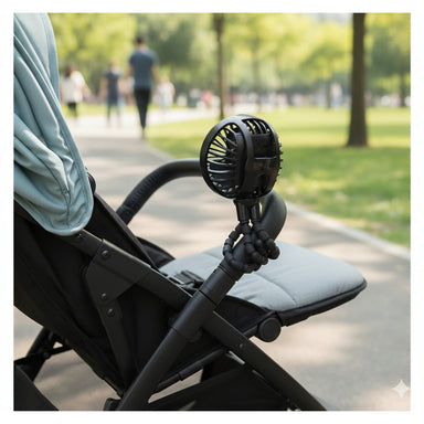 Ventilador 360 multifuncional auto coche Bebe montable