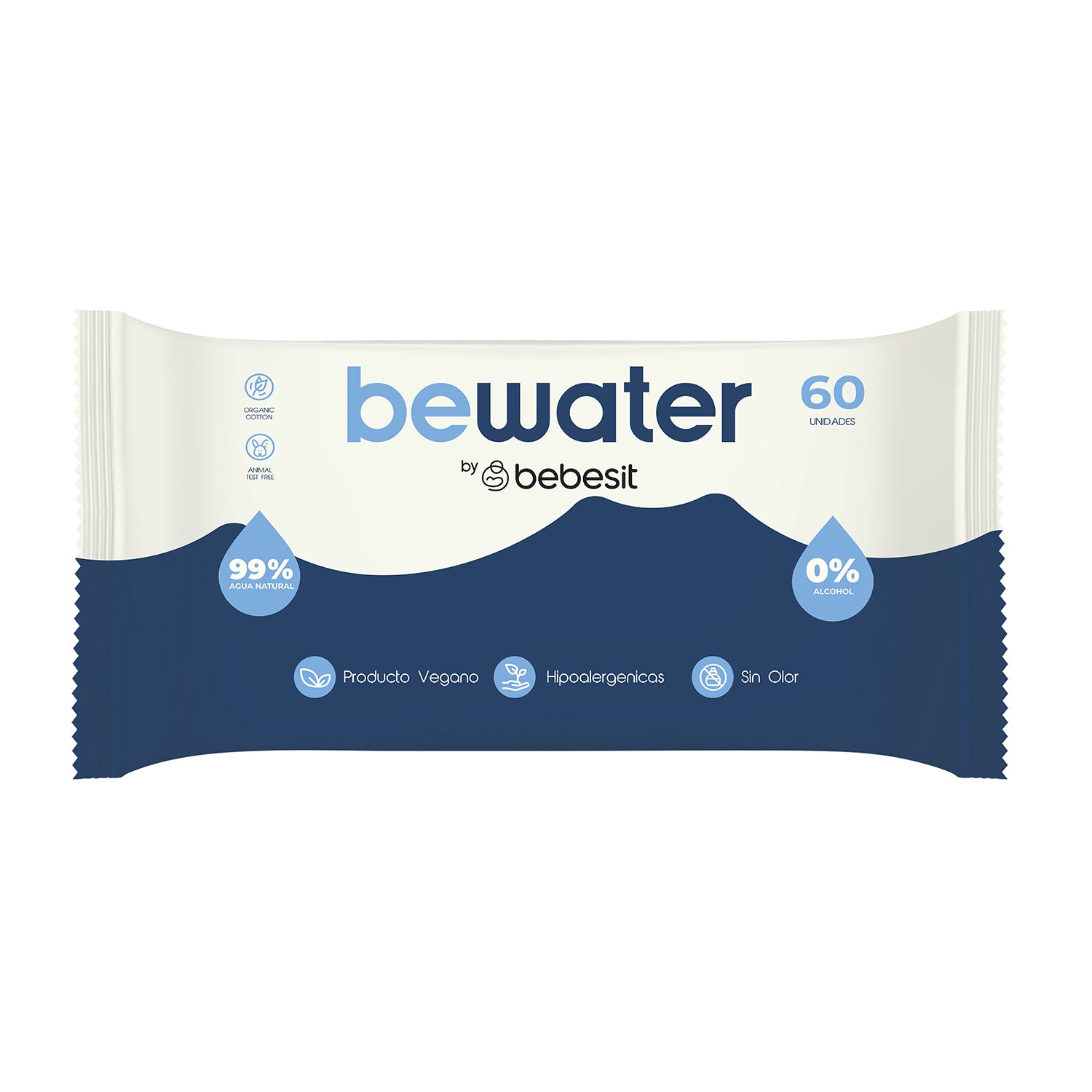 Wipes Toallitas Humedas Pack 4x60 240 unidades BeWater