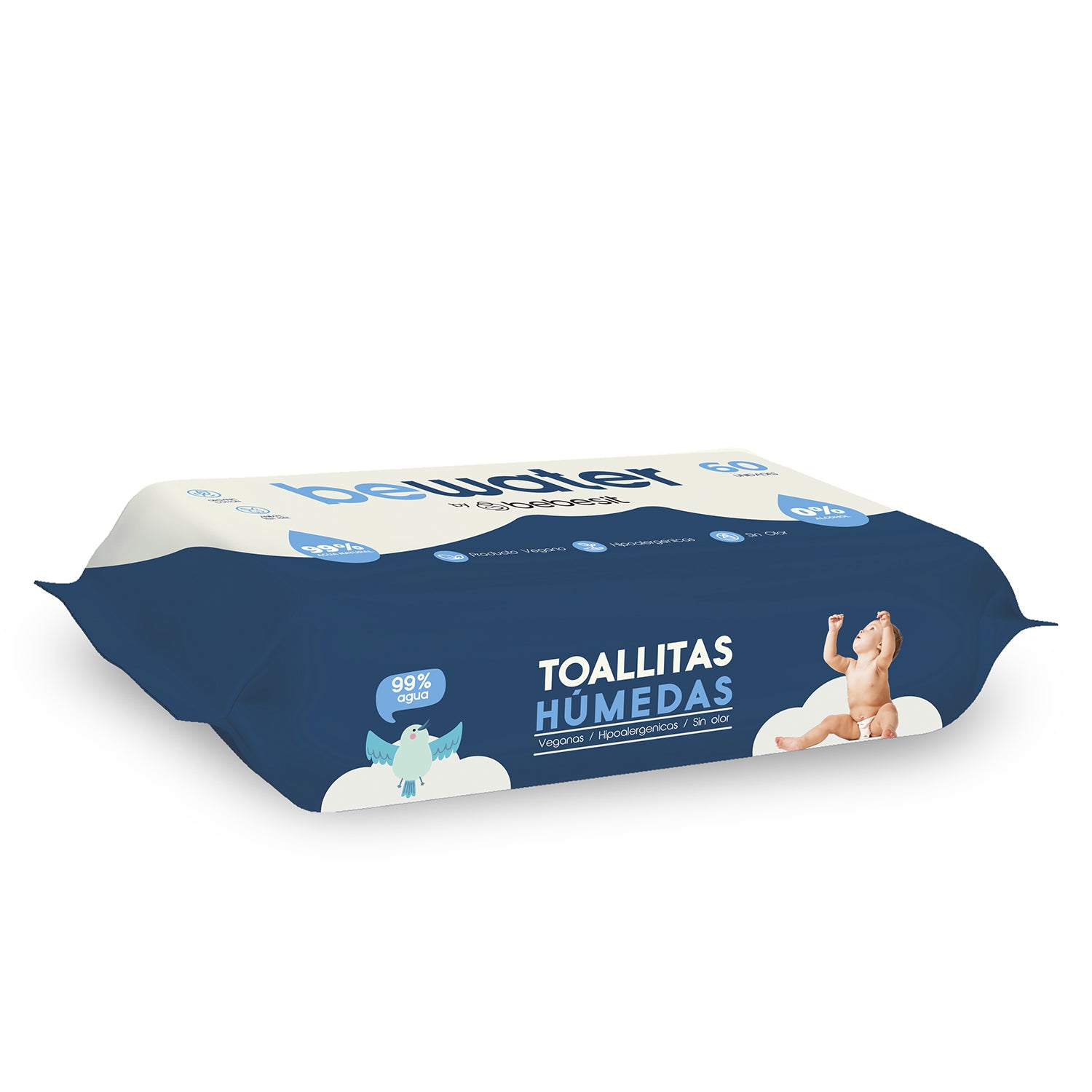 Wipes Toallitas Humedas Pack 4x60 240 unidades BeWater