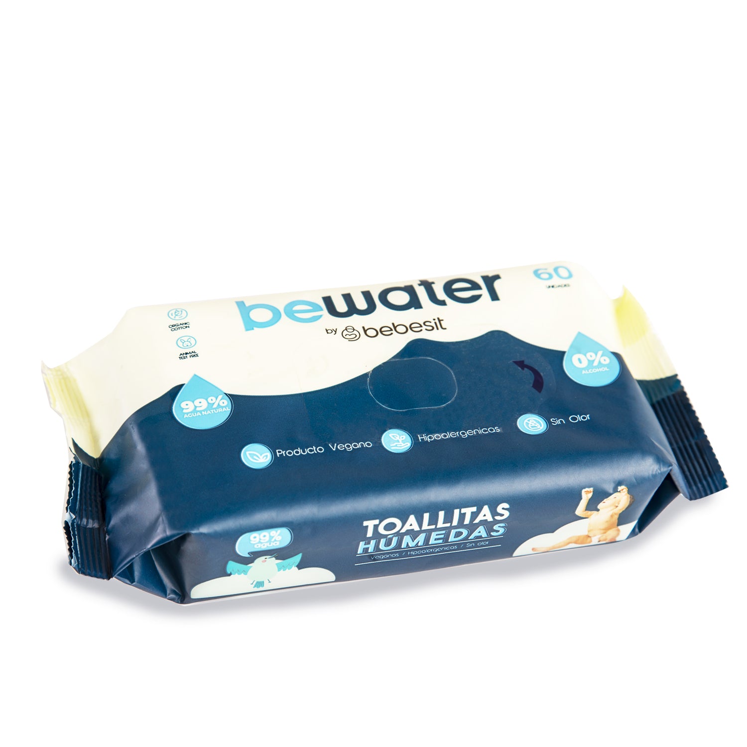 Wipes Toallitas Humedas Pack 4x60 240 unidades BeWater