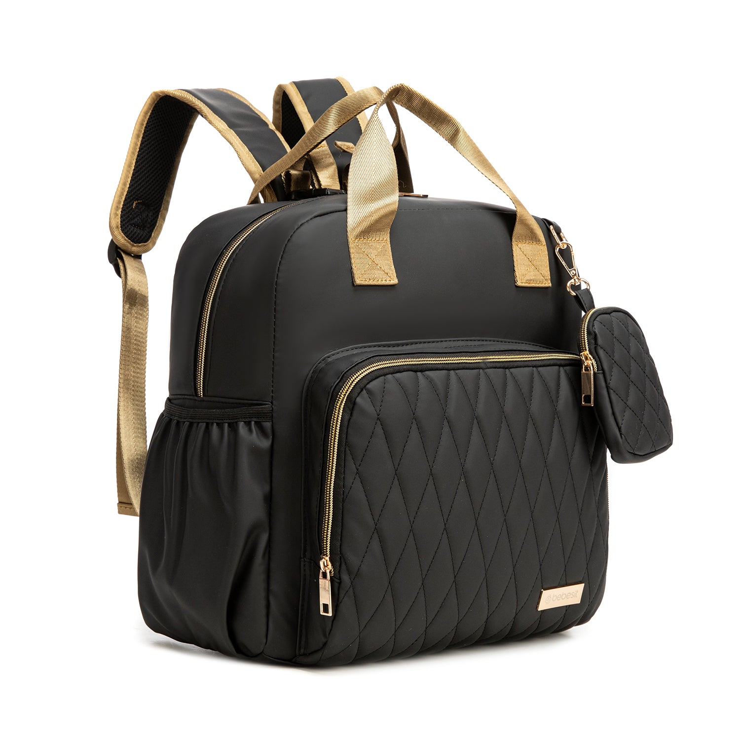 Mochila Maternal Premium Black Gold