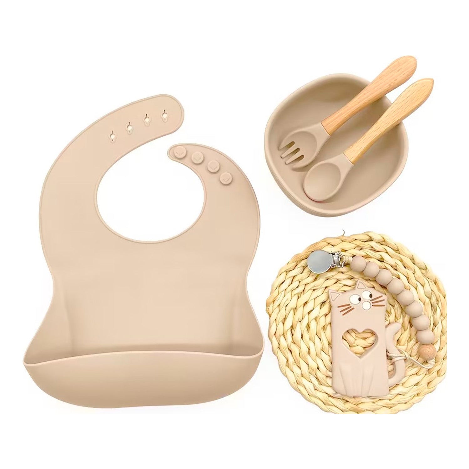 Set Alimentación March Silicona Beige