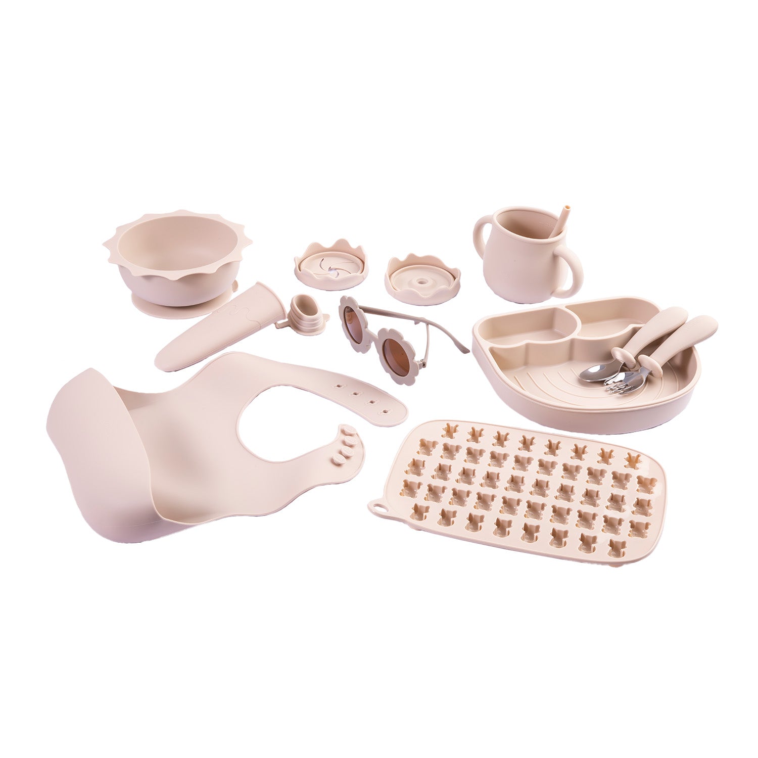 Set Alimentación Summer Silicona Beige