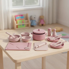 Cocina de Juguete Montessori Silicona Rosada