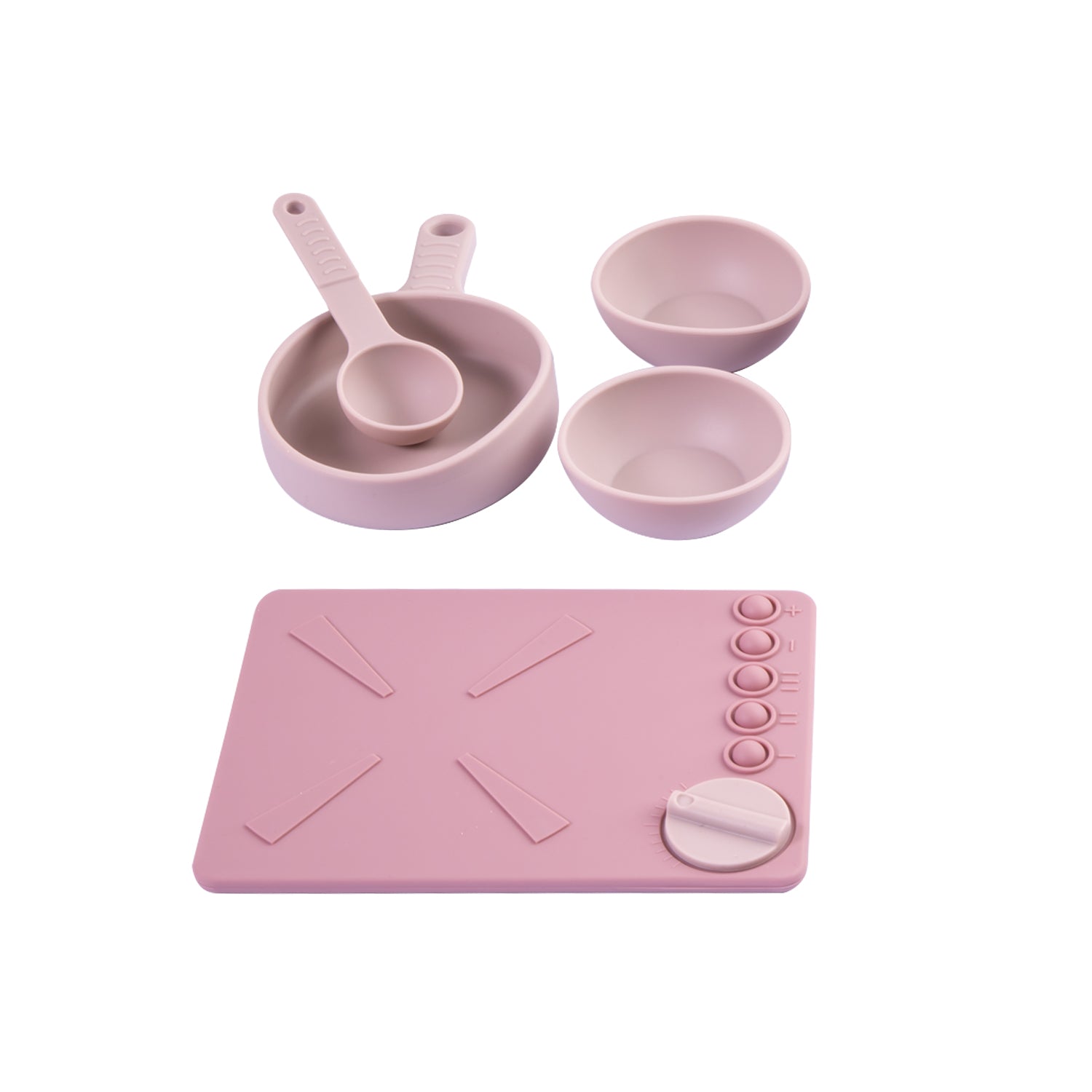 Cocina de Juguete Montessori Silicona Rosada