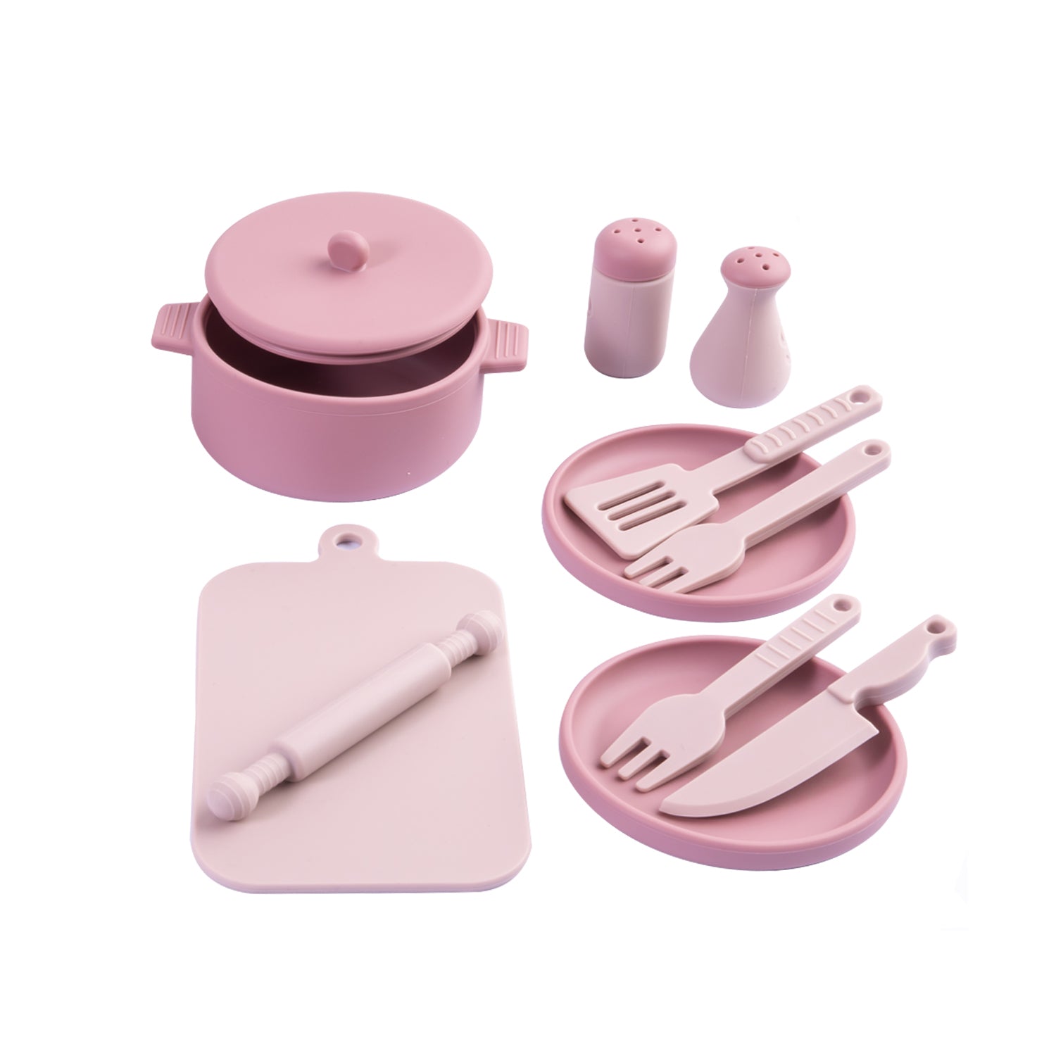 Cocina de Juguete Montessori Silicona Rosada