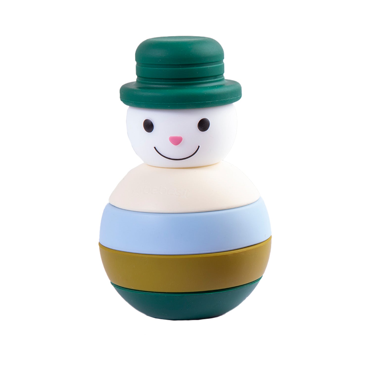 Juguete Muñeco Nieve Montessori Silicona Verde