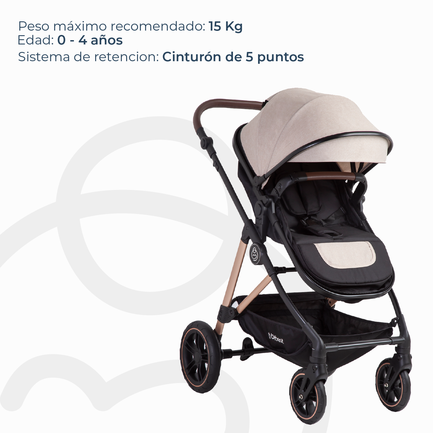 Coche Cuna travel system Neo Beige