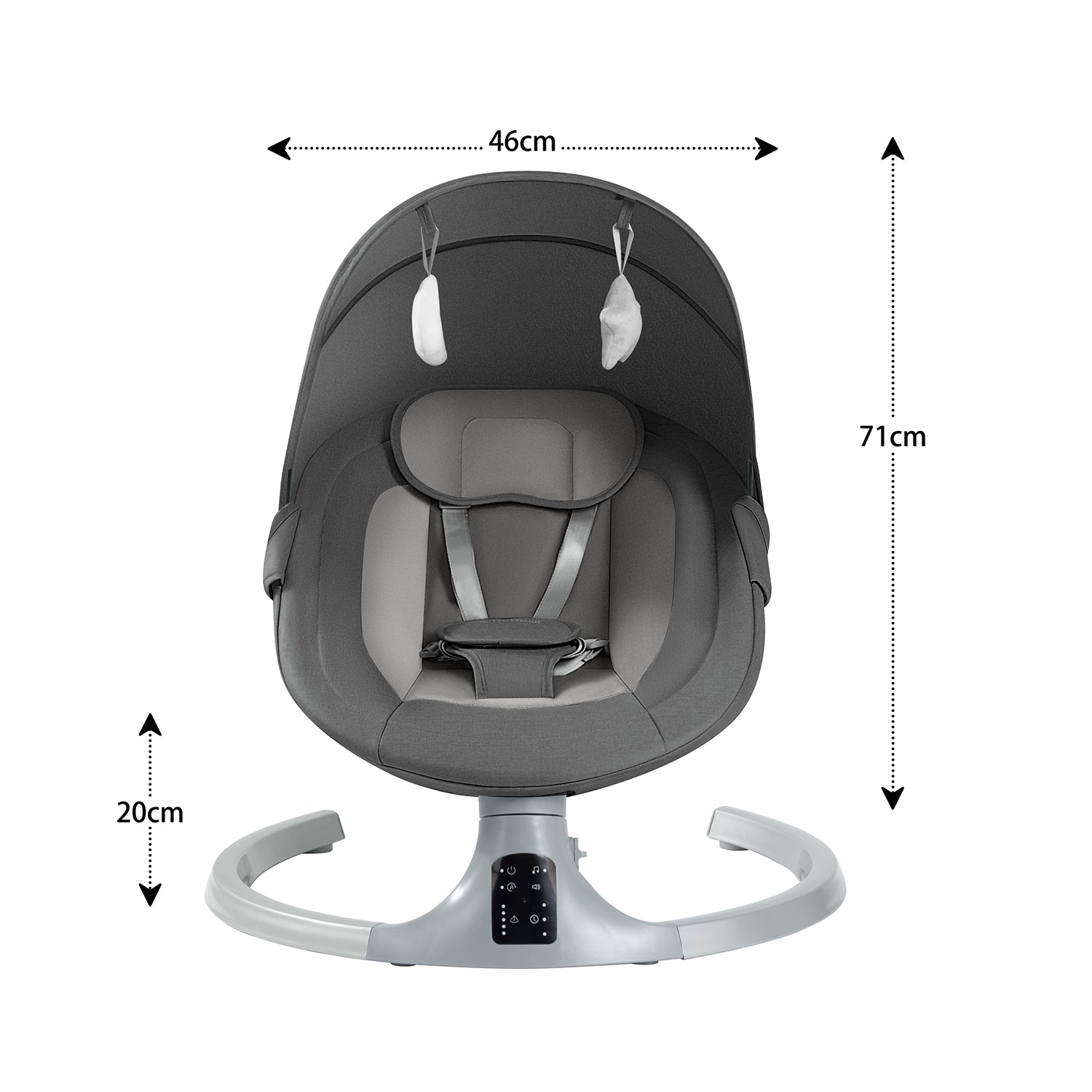 Silla Nido Bouncer Babyswing Smart Dark Gris