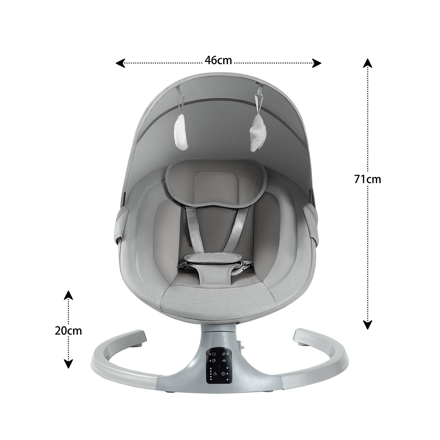 Silla Nido Bouncer Babyswing Smart Gris
