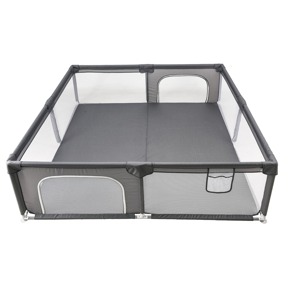 Corral de Juego Infantil Bebés Playpen 2x2m Gris Bebesit
