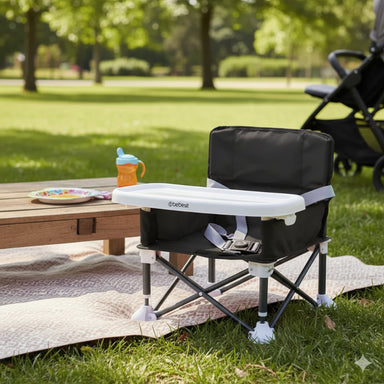 Silla de Comer Plegable Camping XT01 Negro