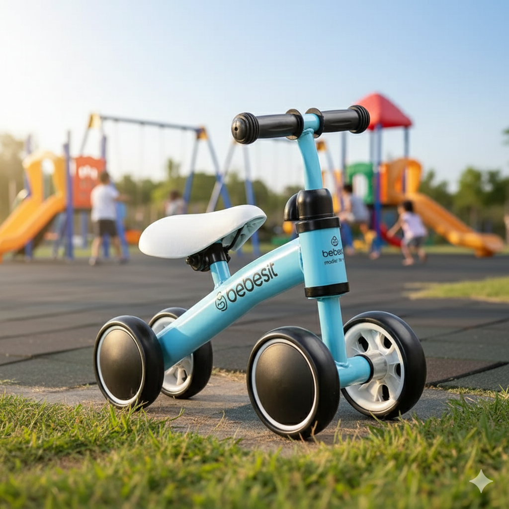 Bicicleta Triciclo Aprendizaje 4 Ruedas XT02 Azul Bebesit