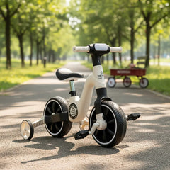 Triciclo Bicicleta Aprendizaje Pedales 2 en 1 XT05 Blanco