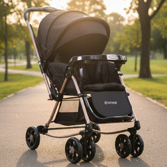 Coche Cuna Paseo Balancin SX Negro Dorado Bebesit