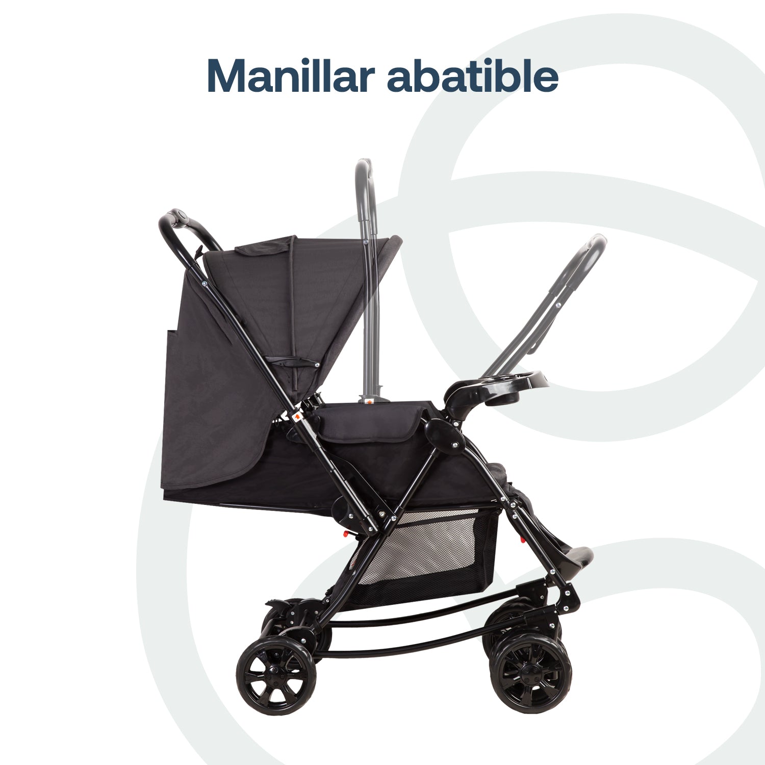 Coche Cuna Paseo Balancin SX Negro Melange