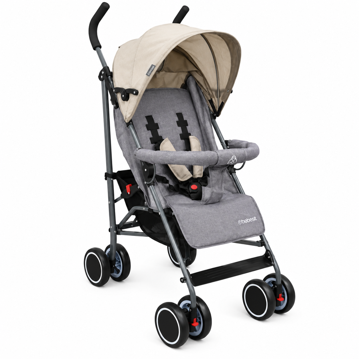 Coche Paragua Clap Melange Beige Gris