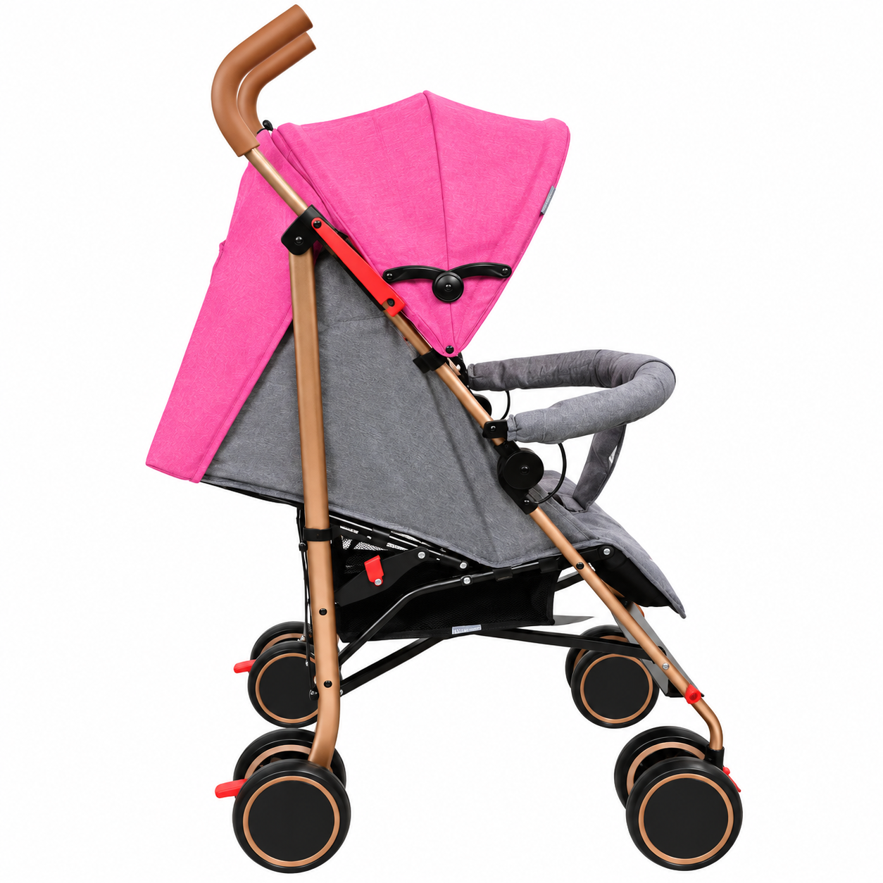 Coche Paragua Clap Melange Rosa Gold