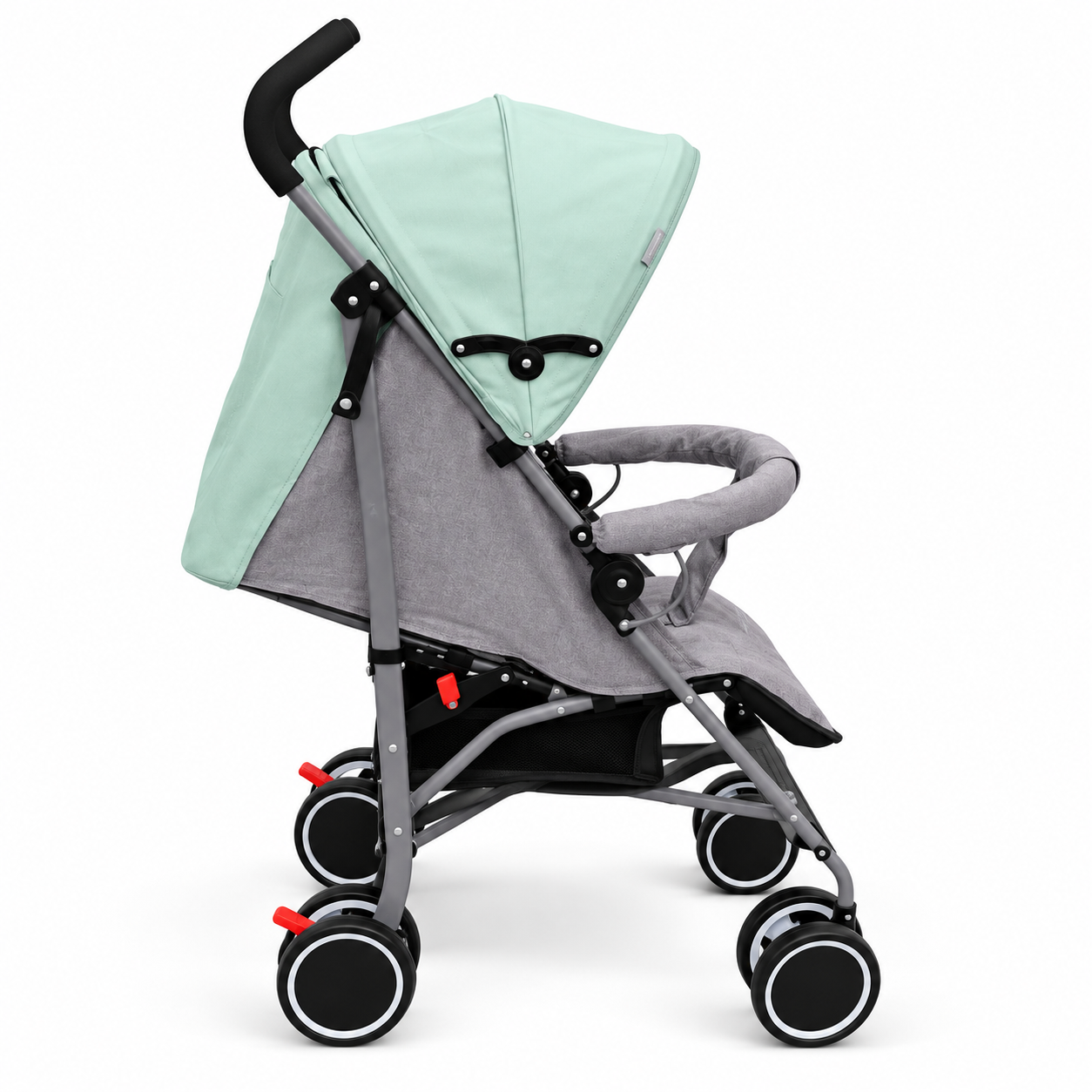 Coche Paragua Clap Melange Verde Gris