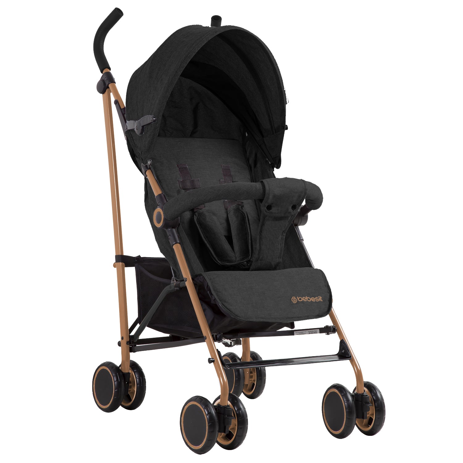 Coche Paragua Clap Negro Gold