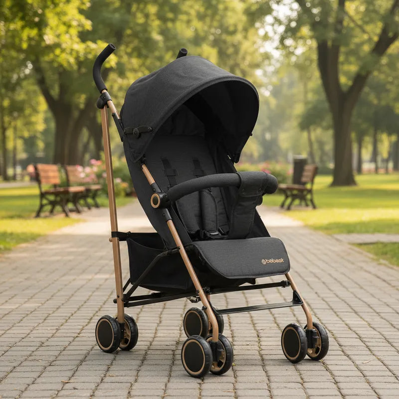 Coche Paragua Clap Negro Gold