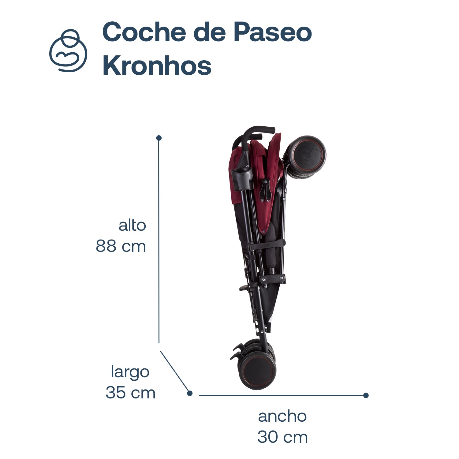 Coche Paragua Khronos Rojo