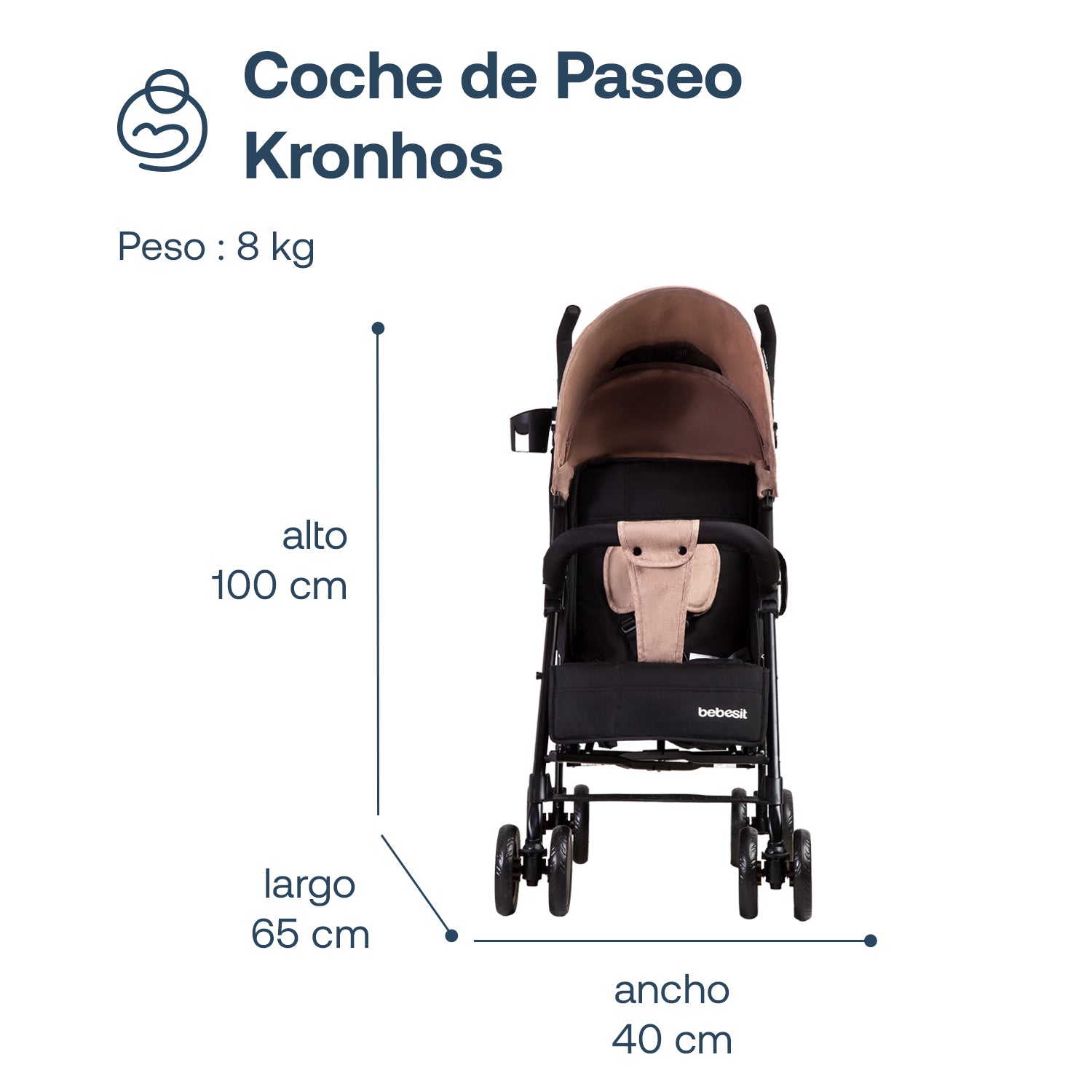 Coche Paragua Khronos Rosado