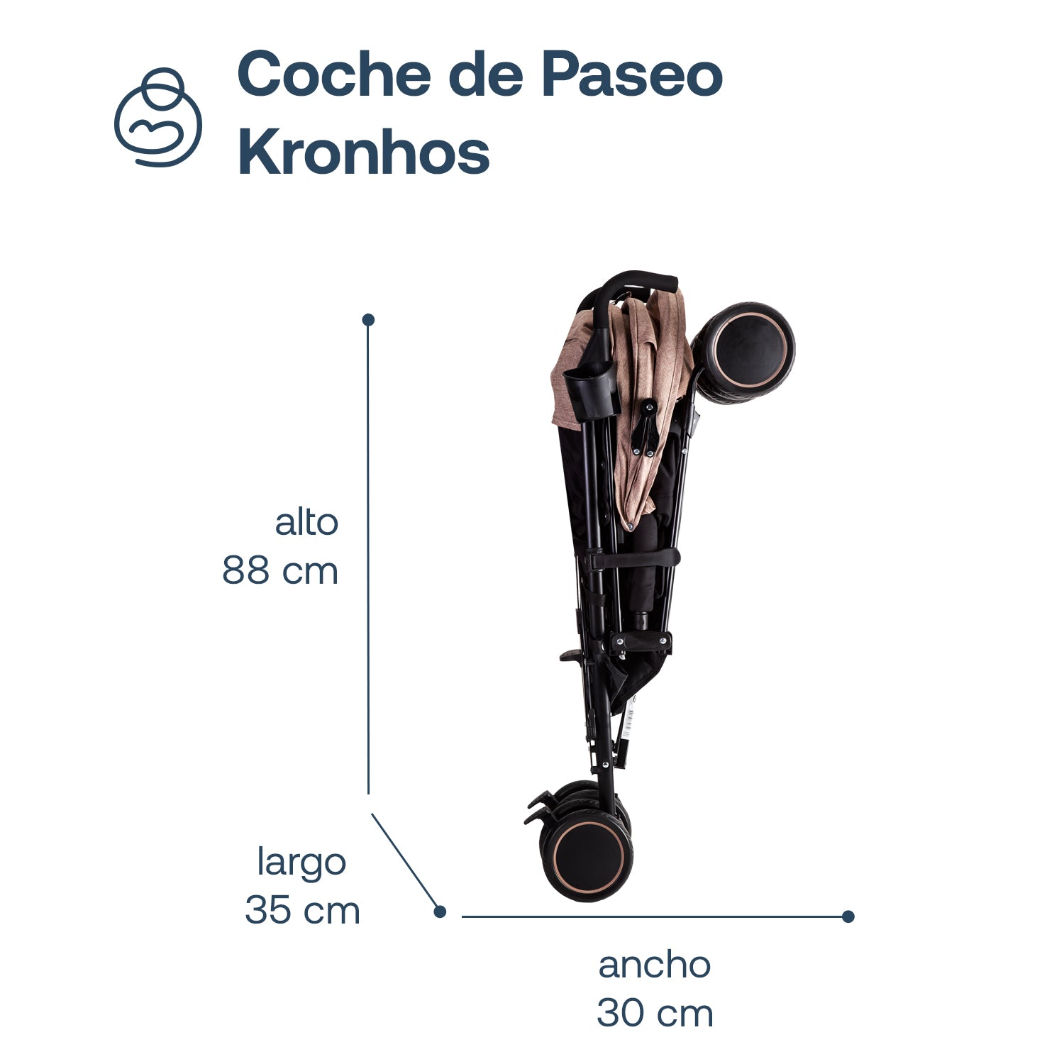 Coche Paragua Khronos Rosado