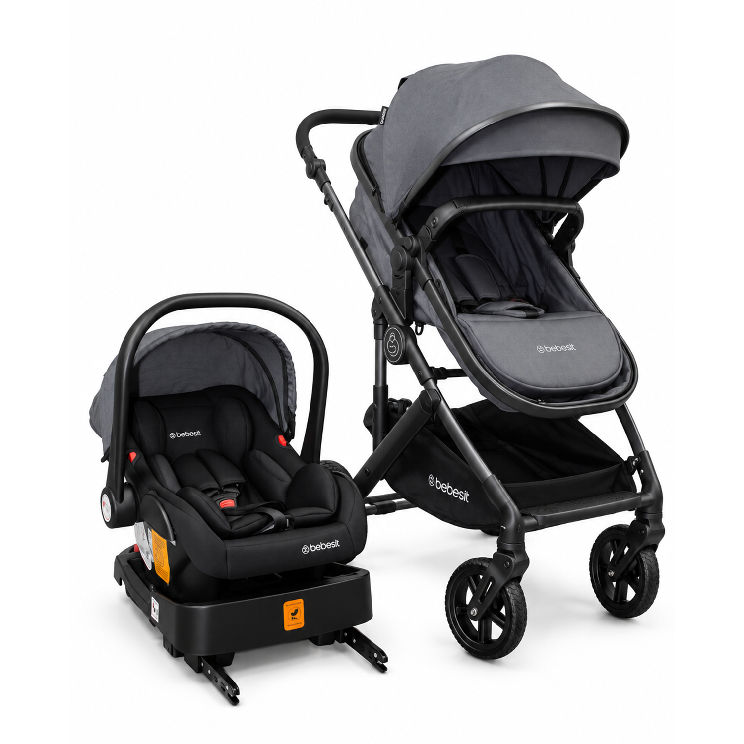 Coche Travel System Allura Isofix Gris