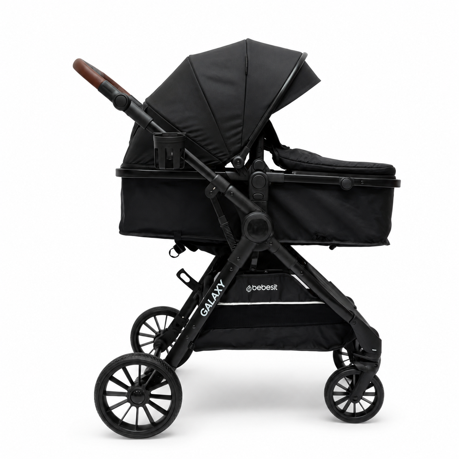 Coche Cuna Travel System Galaxy Isofix Negro
