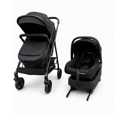 Coche Cuna Travel System Aureo Isofix Negro Bebesit
