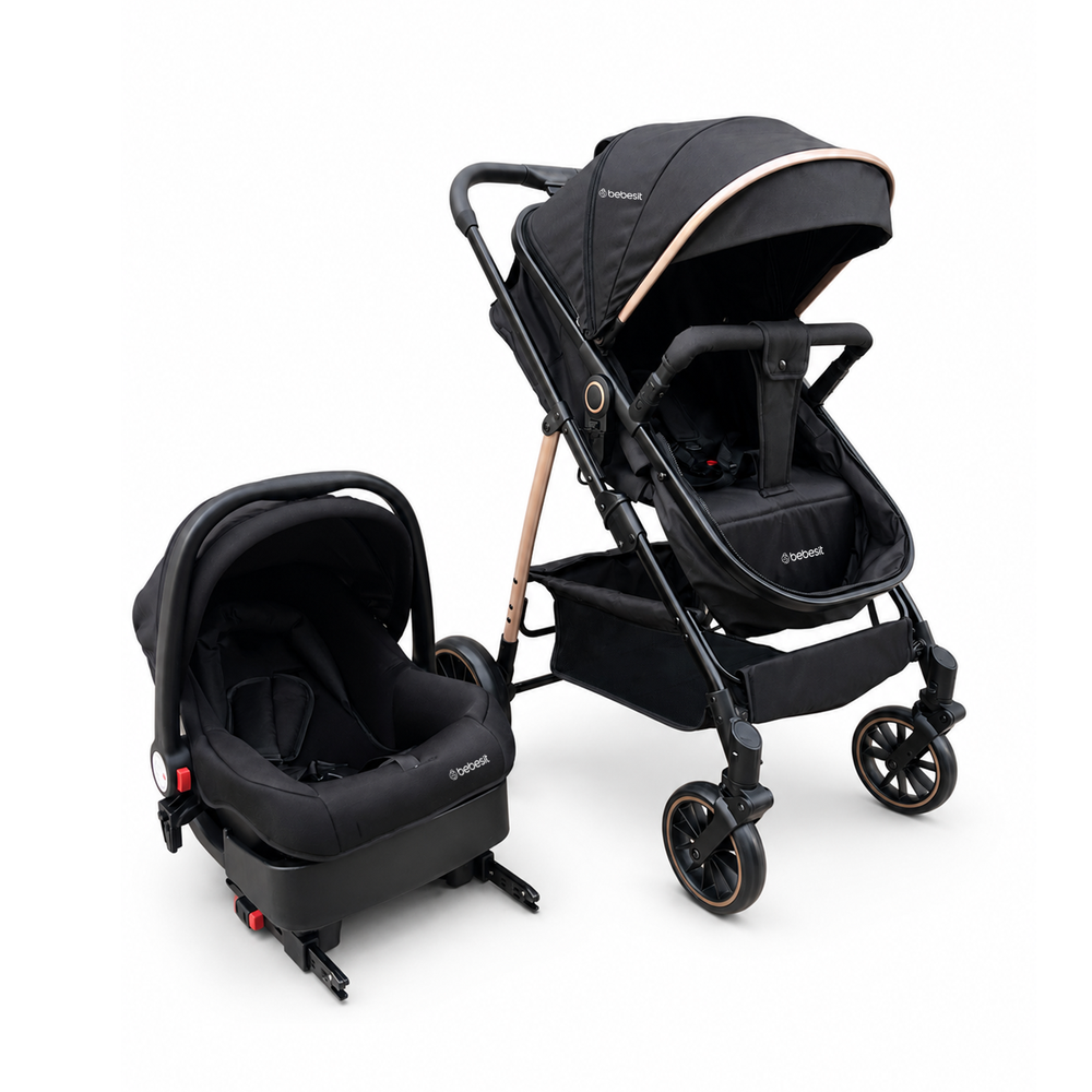 Travel System Aureo Isofix Gold Negro Bebesit