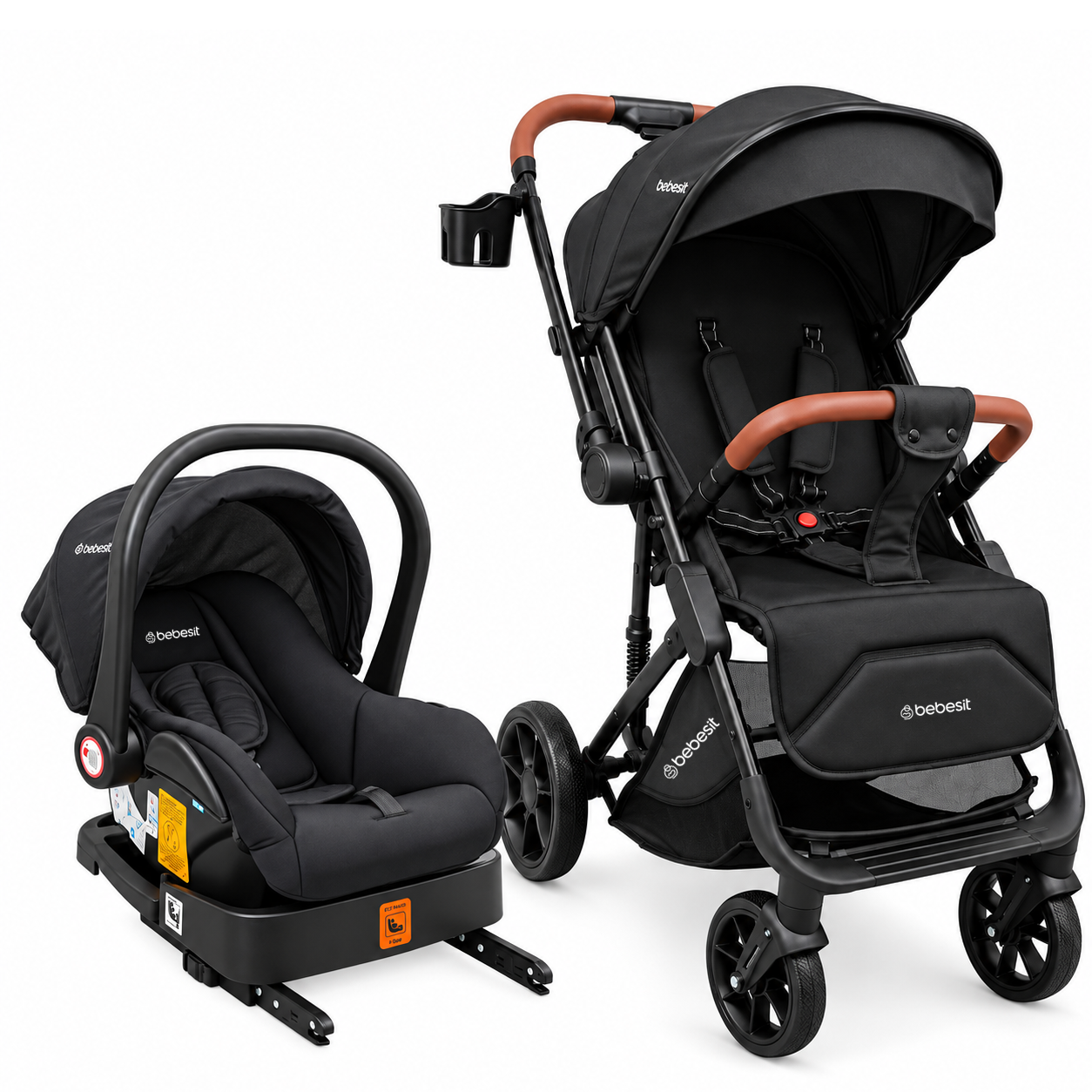 Coche Travel System Safetrip Isofix Negro
