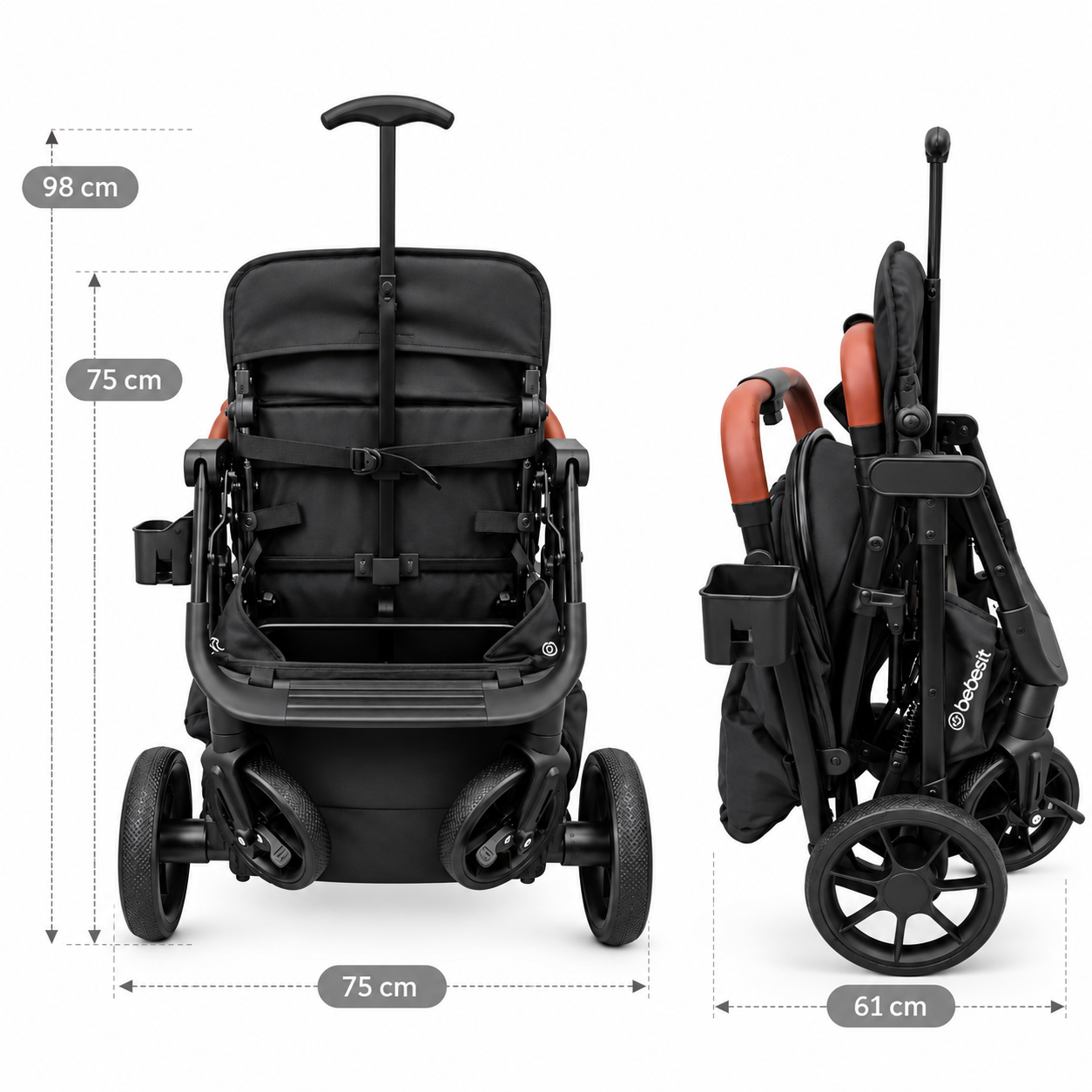 Coche Travel System Safetrip Isofix Negro