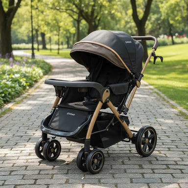 Coche Cuna Paseo Comfy Negro Gold