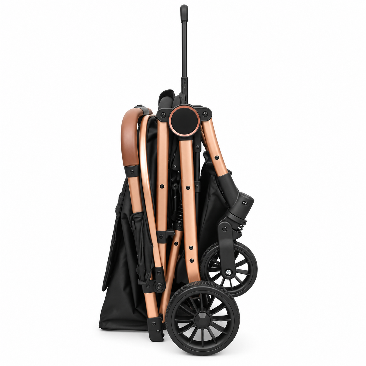 Coche Paseo Maleta Compacto ZIP Negro Dorado