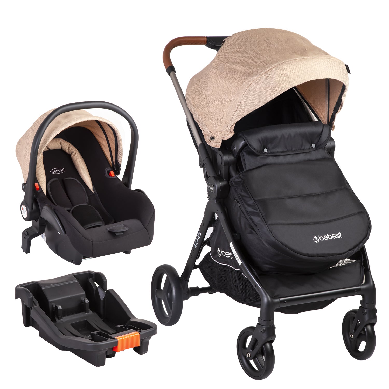 Coche Cuna travel system Mars LX Beige