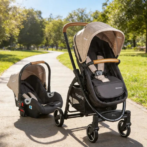 Coche Cuna travel system Fénix Beige