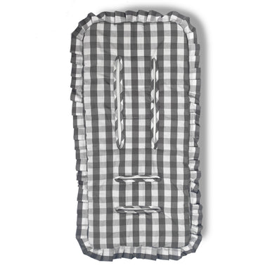 Cojín Universal Coche Paseo Diseño Cuadros Gris 40 x 80 cm