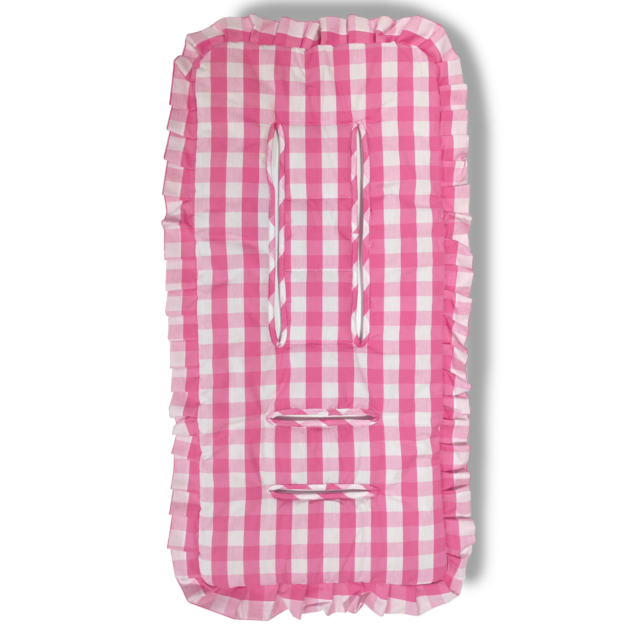 Cojín Universal Coche Paseo Diseño Cuadros Rosado 40 x 80 cm