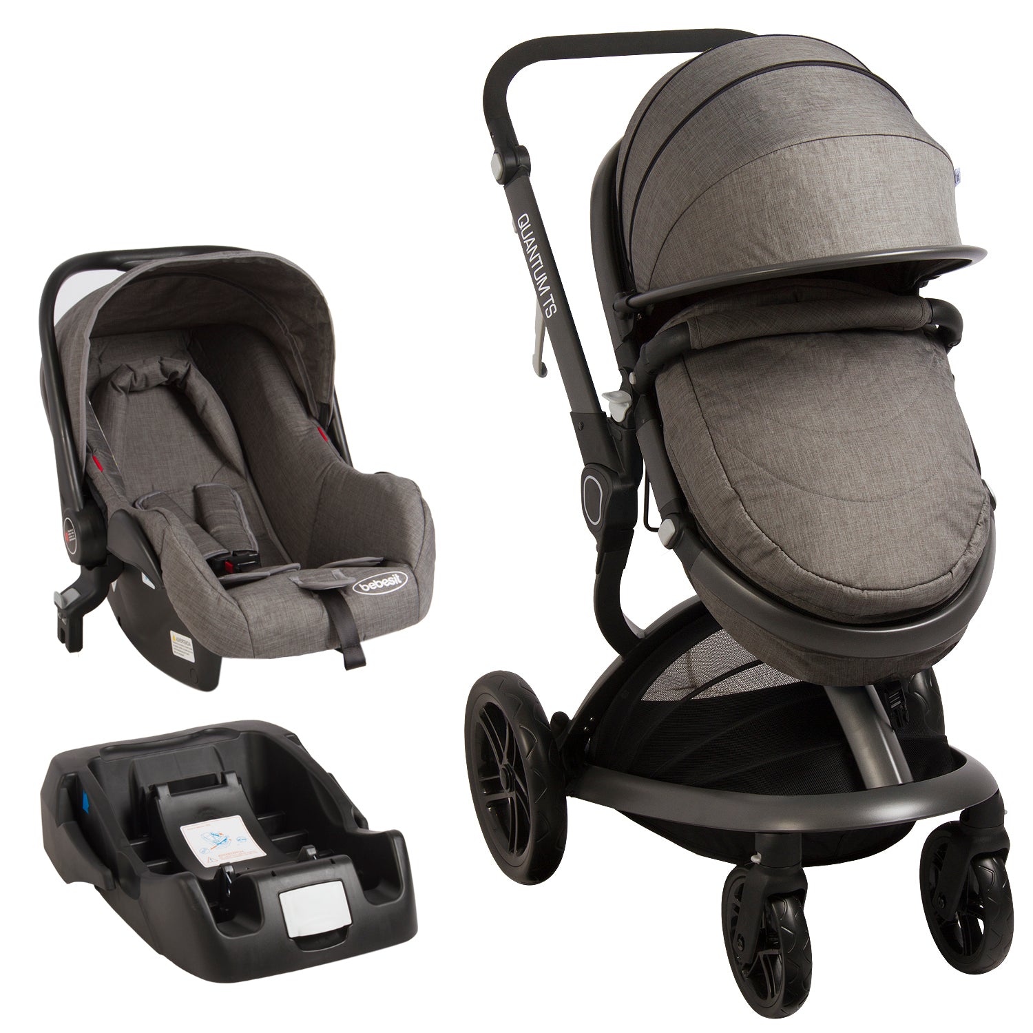 Coche cuna travel system Quantum Gris