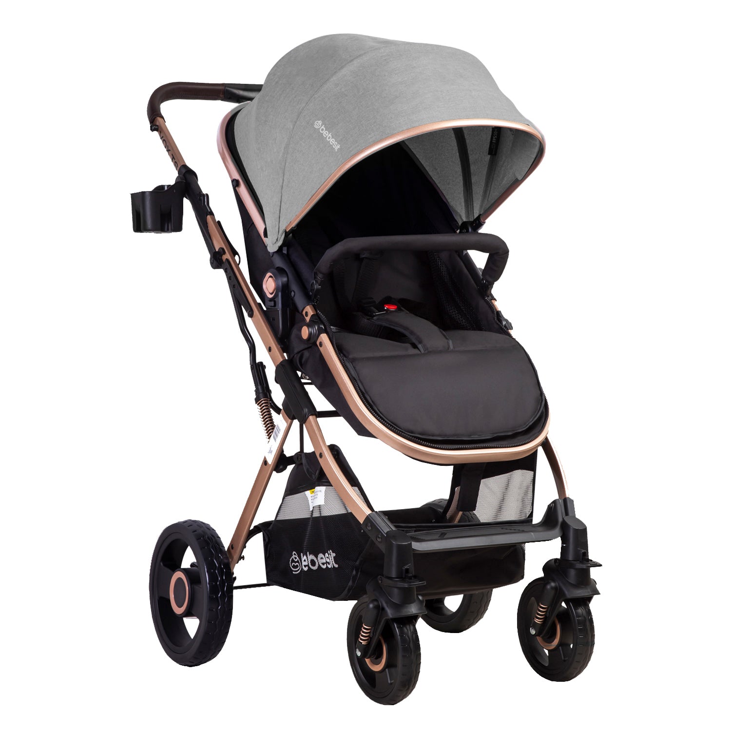 Coche Cuna Paseo Vox Gold Gris