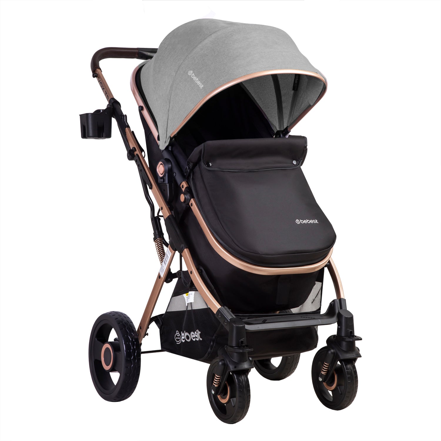 Coche Cuna Paseo Vox Gold Gris